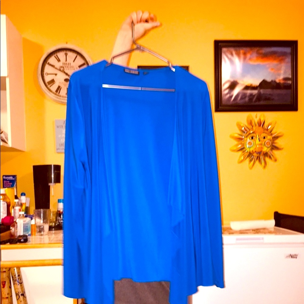 Gorgeous  Blue Nina Leonard Waterfall Jacket